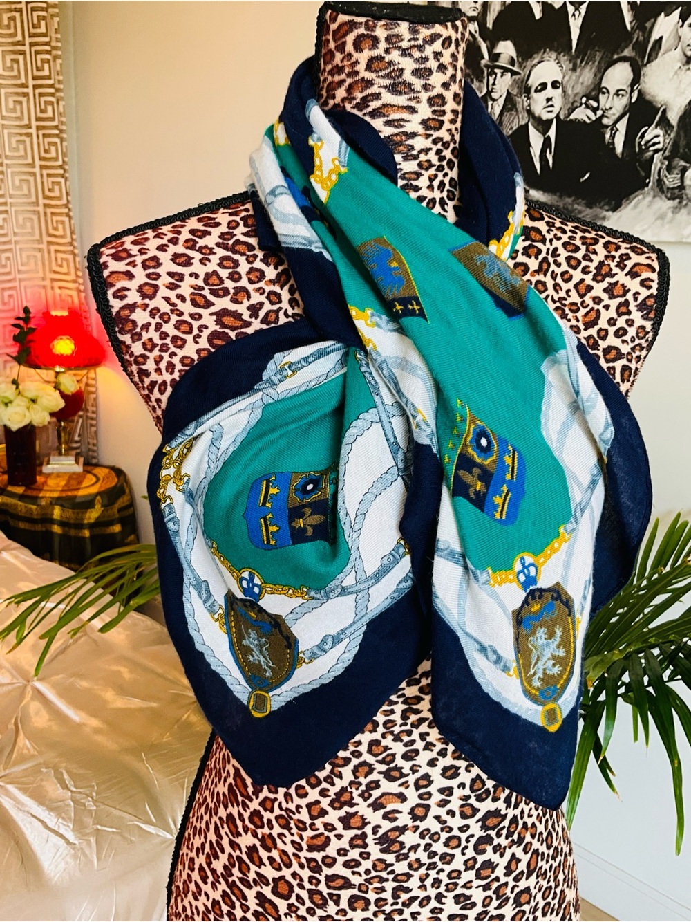 70s Nautical British Scarf - Picture 2 of 10